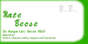 mate becse business card