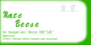 mate becse business card